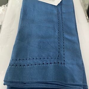 Blue Fabric Material 4 napkins